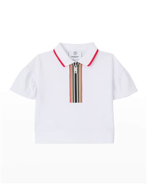 burberry poloshirt|Burberry Girls Martina Icon Stripe Polo Shirt